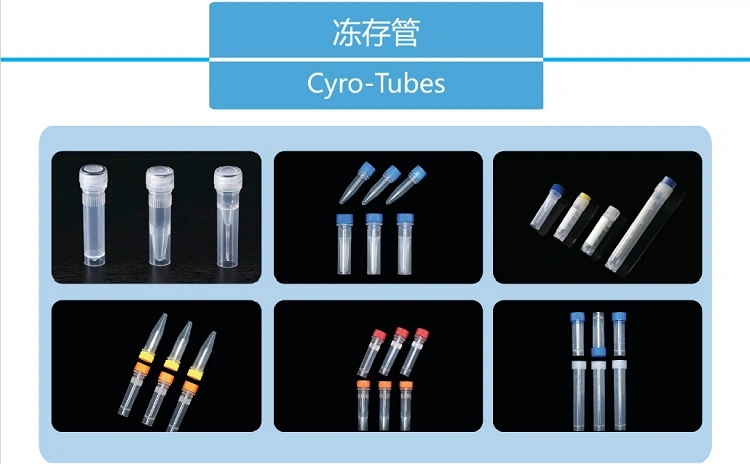 Disposables Tube Laboratory Micro Freezing Tube Plastic Cryovials Tube 0.5ml 1ml 1.5ml 2ml 5ml