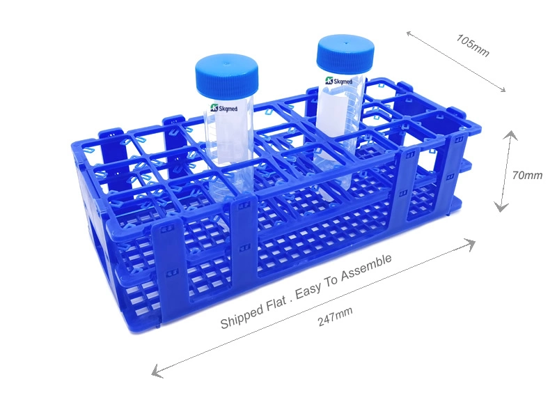 Centrifuge Tube Rack Blue Color 50ml Snap Type Laboratory Test Tube Rack