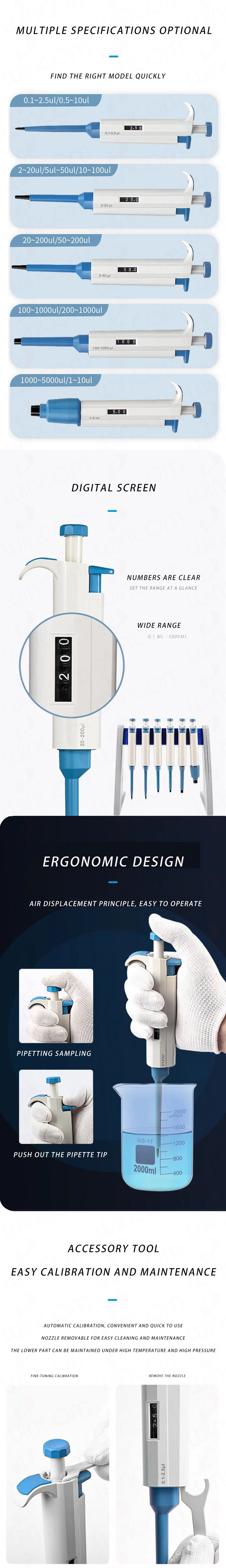 Customized Autoclavable Adjustable Dropper Single Multichannel Micro Transfer Serological Pipettes